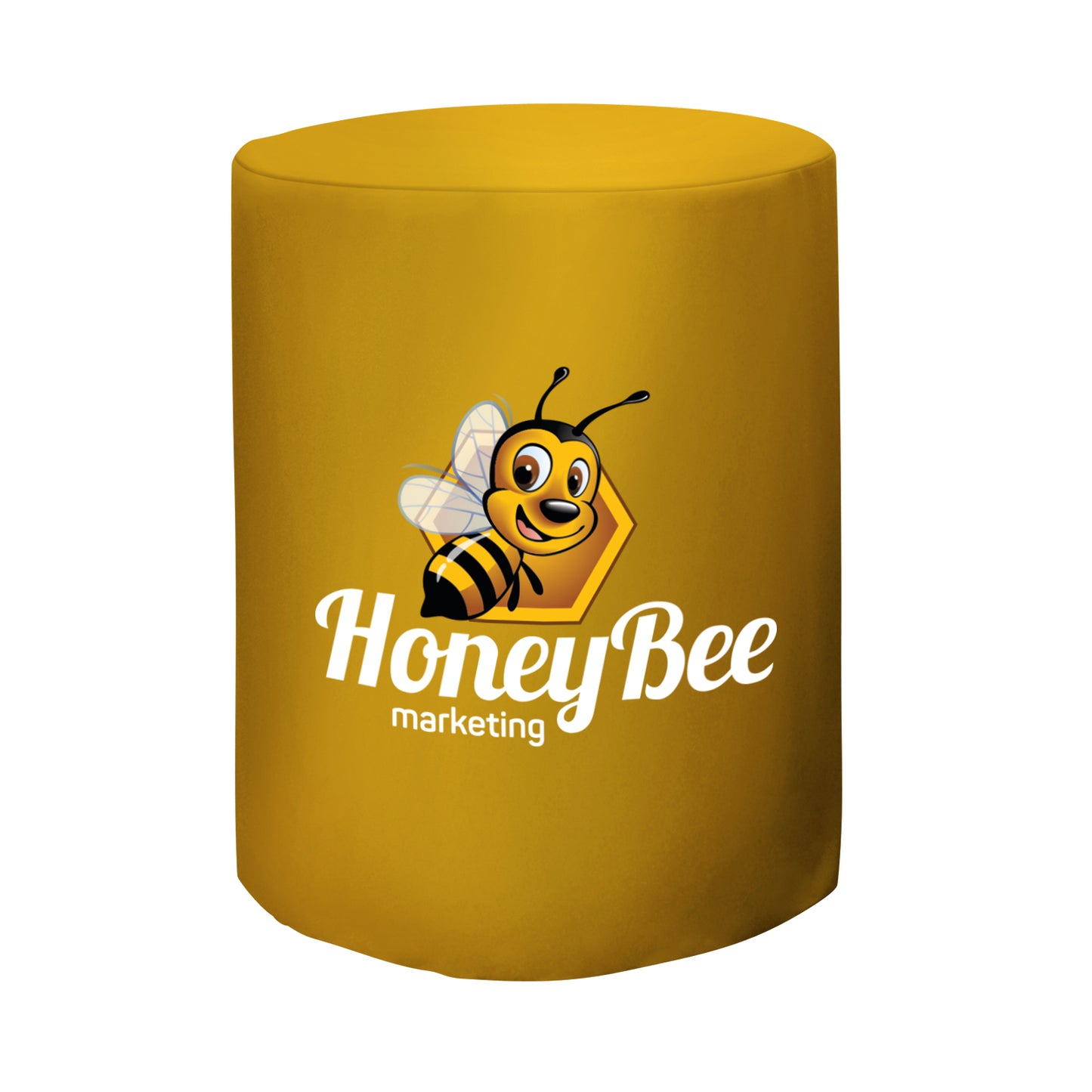 Bar-Height Round Fitted Table Throw (Full-Color Imprint, Front Only)