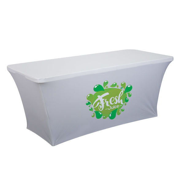 6' Stretch-Fit Curve Table Throw (Full-Color Dye Sublimation, Front Only)