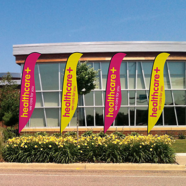 17' Premium Sabre Sail Sign Kit – Double-Sided with Ground Spike