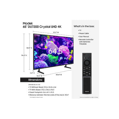 Samsung 65" TV - RENTAL