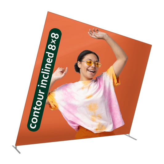 Zilla Contour Series Fabric Display - 8x8 Tilted
