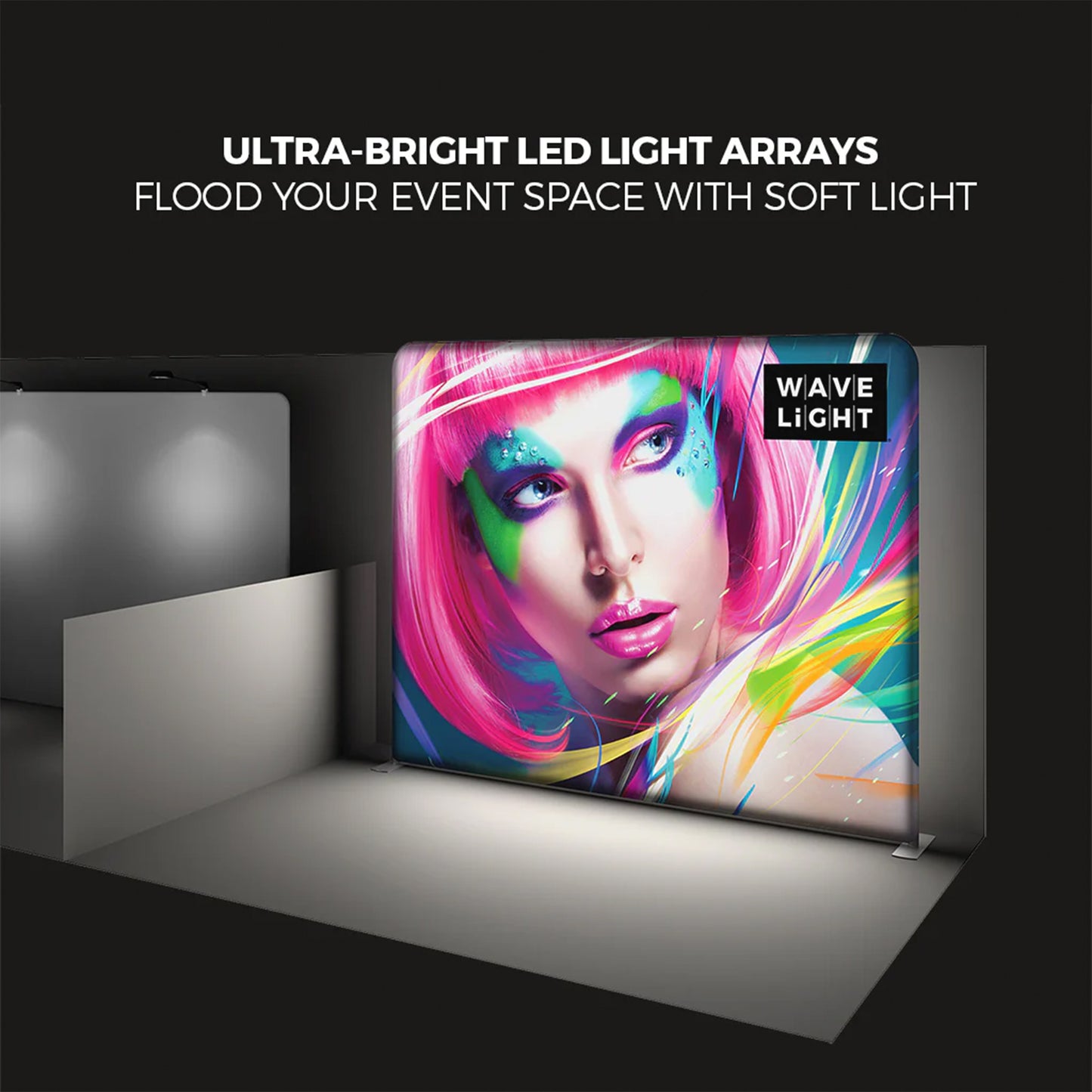 WaveLight Backlit LED Portable Display - 8ft