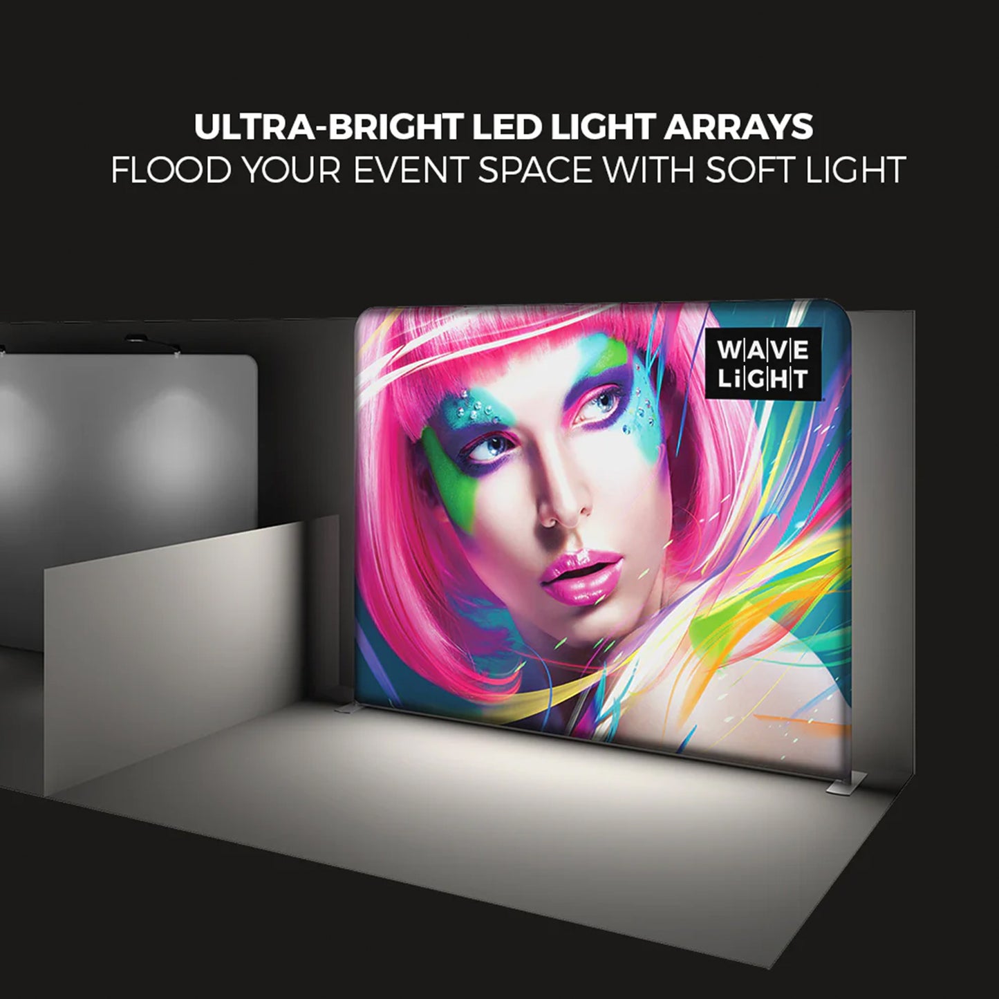 WaveLight Backlit LED Portable Display - 10ft
