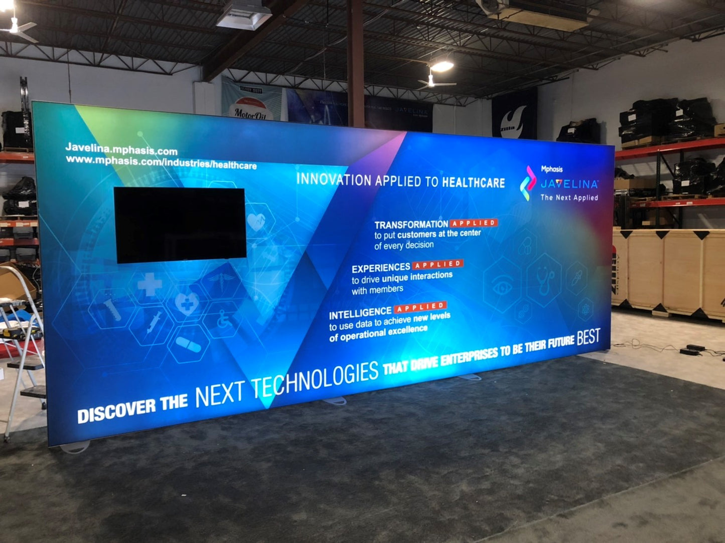 238" x 96" Igniter Freestanding Light Box with Monitor Mount