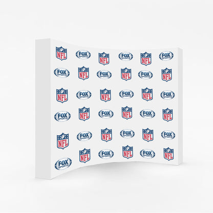 Step Repeat Pop-Up Curved Display - 10ft