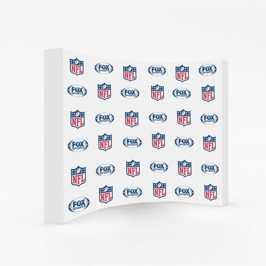 Step Repeat Pop-Up Curved Display - 10ft