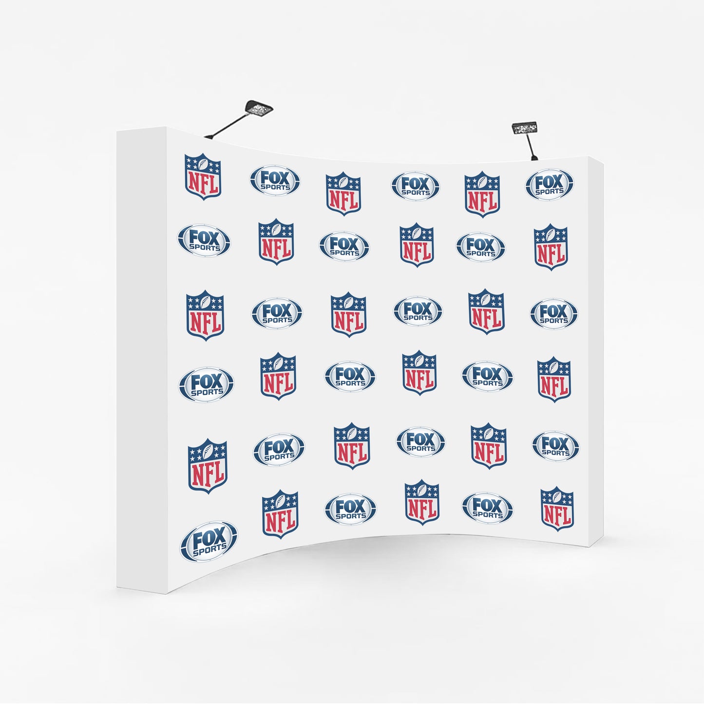 Step Repeat Pop-Up Curved Display - 10ft