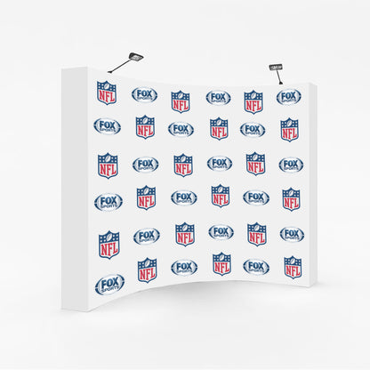 Step Repeat Pop-Up Curved Display - 10ft