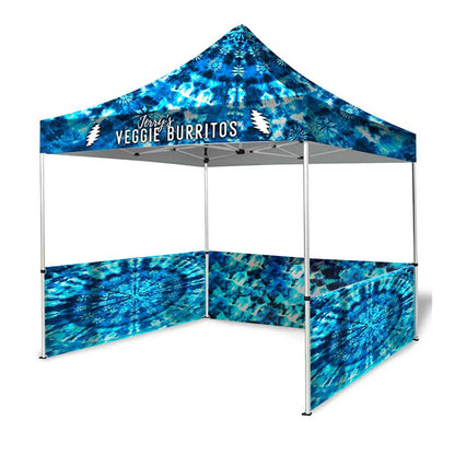 10ft Dye-Sublimation Tent Package with 3 Half Walls