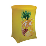 Bar-Height UltraFit Round Table Throw (Full-Color Dye Sublimation, Full Bleed)