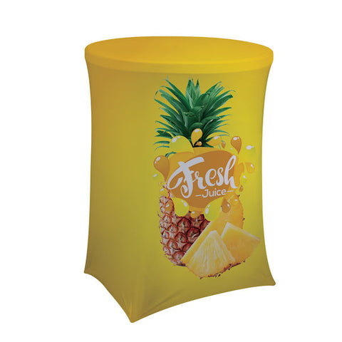 Bar-Height UltraFit Round Table Throw (Full-Color Dye Sublimation, Full Bleed)