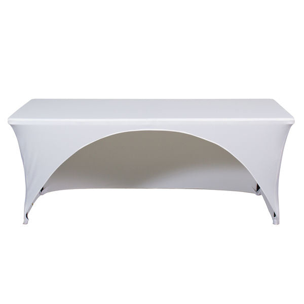 6' Stretch-Fit Curve Table Throw (Full-Color Dye Sublimation, Full Bleed)