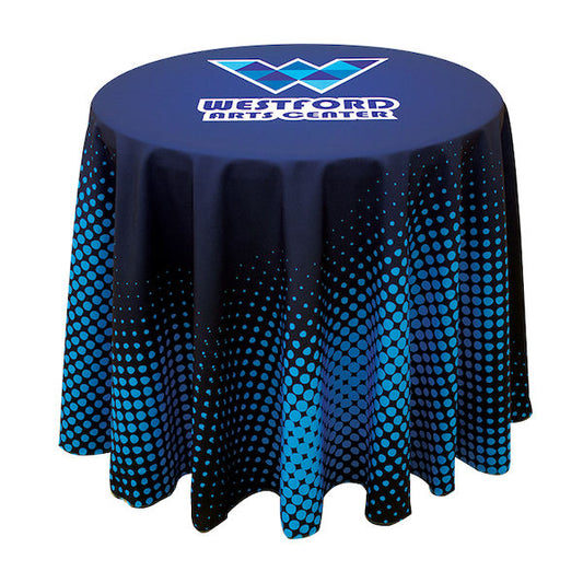 Café-Height Round Table Throw with 27" Overhang