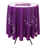 Bar-Height Round Table Throw with 33.25" Overhang