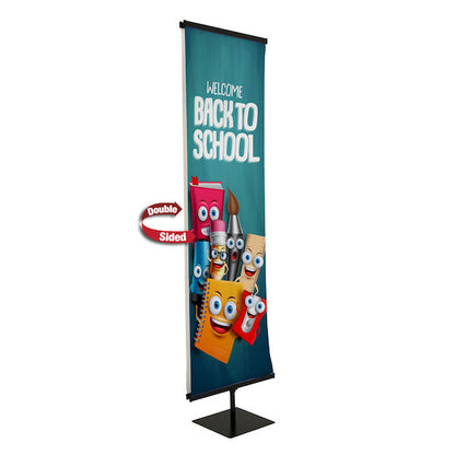 24" Snap Rail Double Banner Display Kit