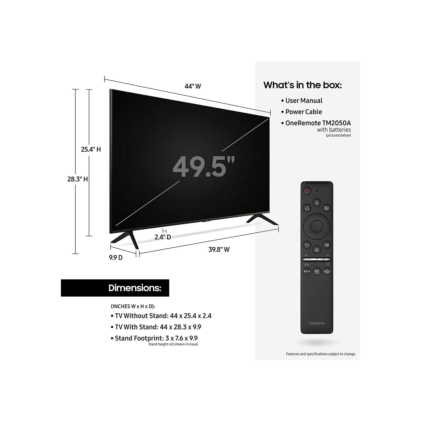 Samsung 50" TV - RENTAL