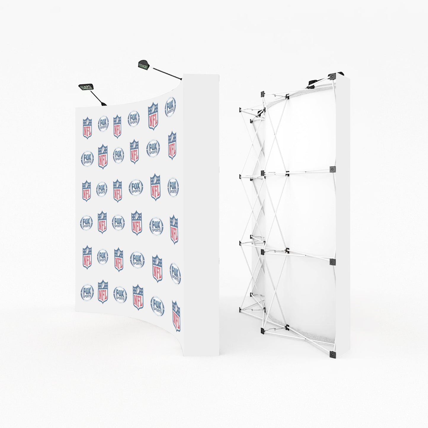 Step Repeat Pop-Up Curved Display - 8ft