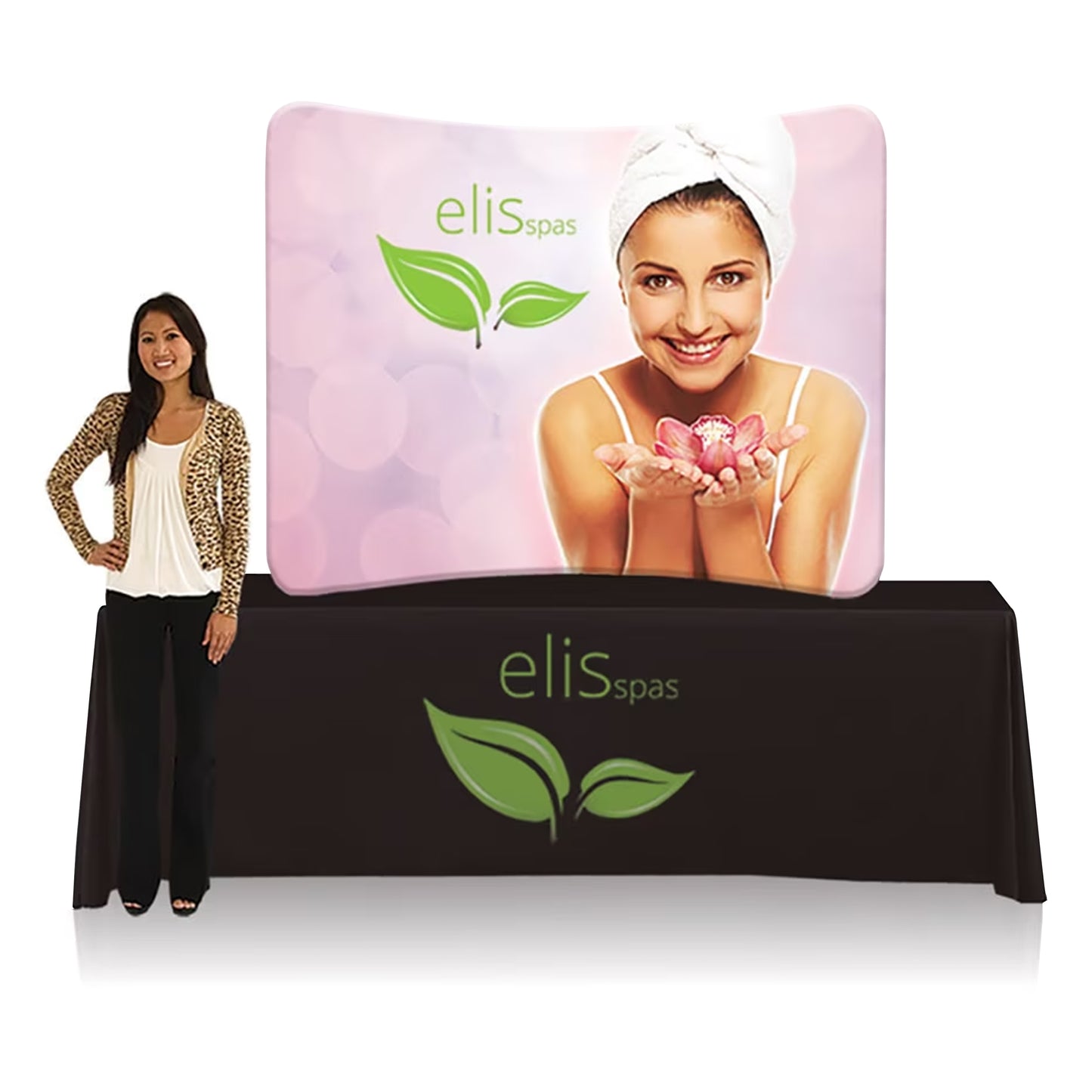 Budget 6' Curved Tabletop Display with Graphic