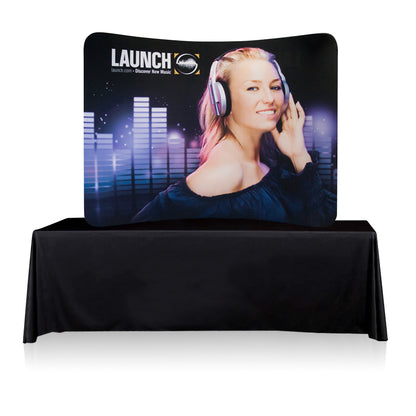 Budget 8' Curved Tabletop Display with Graphic