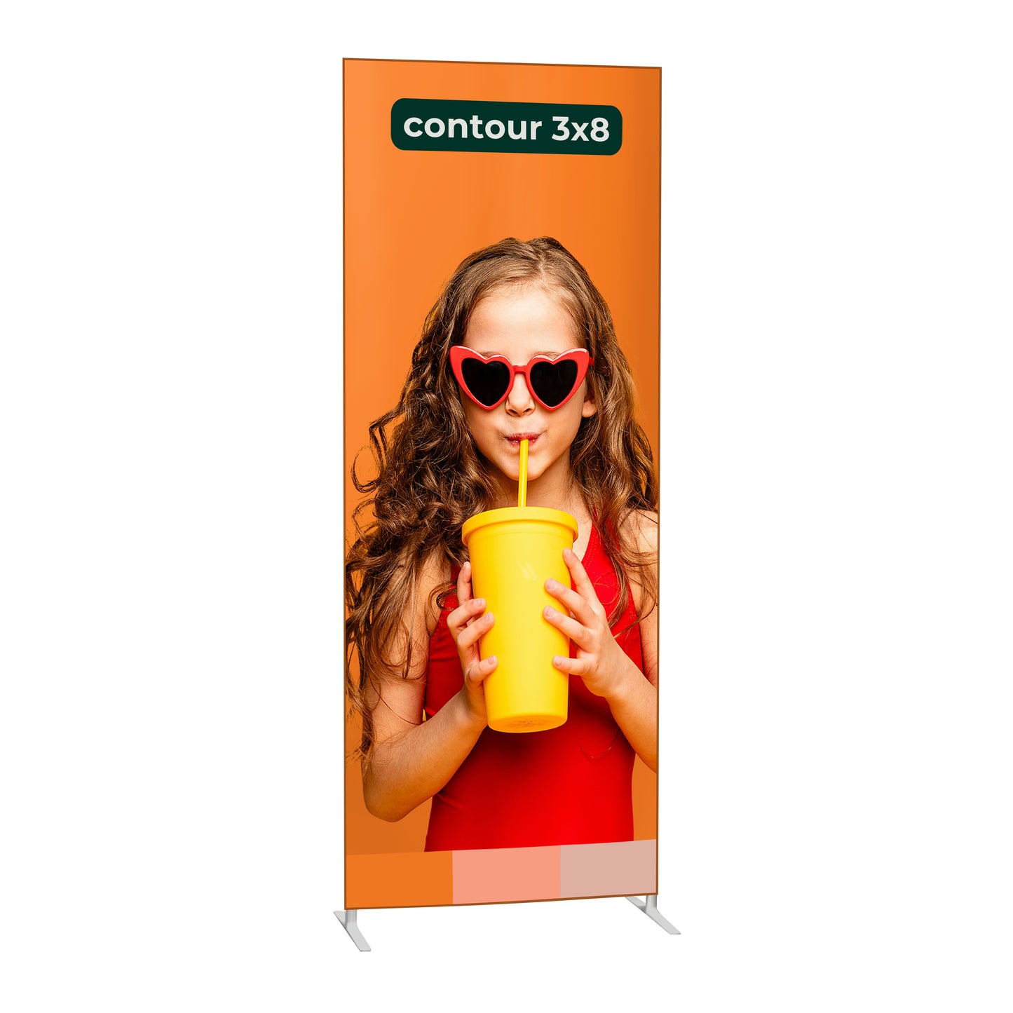 Zilla Contour Series Fabric Display - 3x8