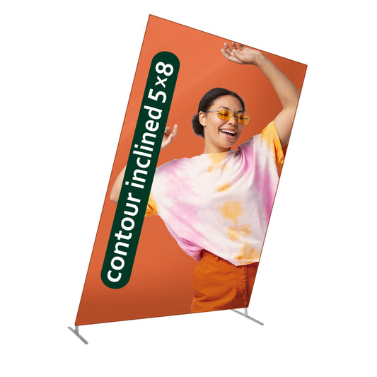 Zilla Contour Series Fabric Display - 5x8 Tilted