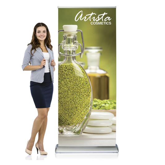 36" x 74" Doublestep - Retractable Banner Stand