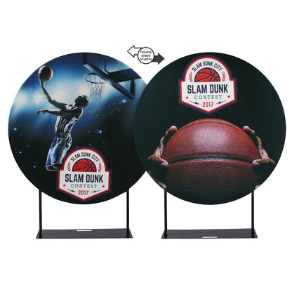 Budget 5' Circle Double-Sided Fabric Display