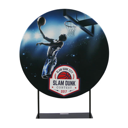 Budget 5' Circle Double-Sided Fabric Display