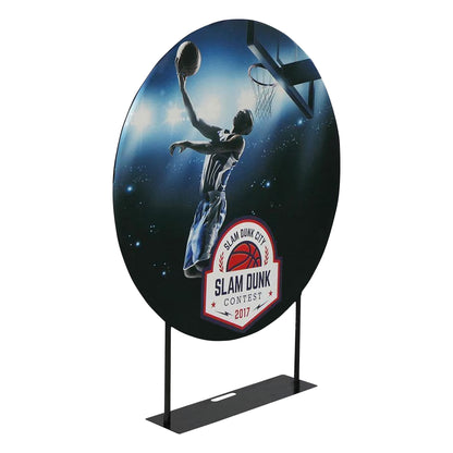 Budget 5' Circle Double-Sided Fabric Display