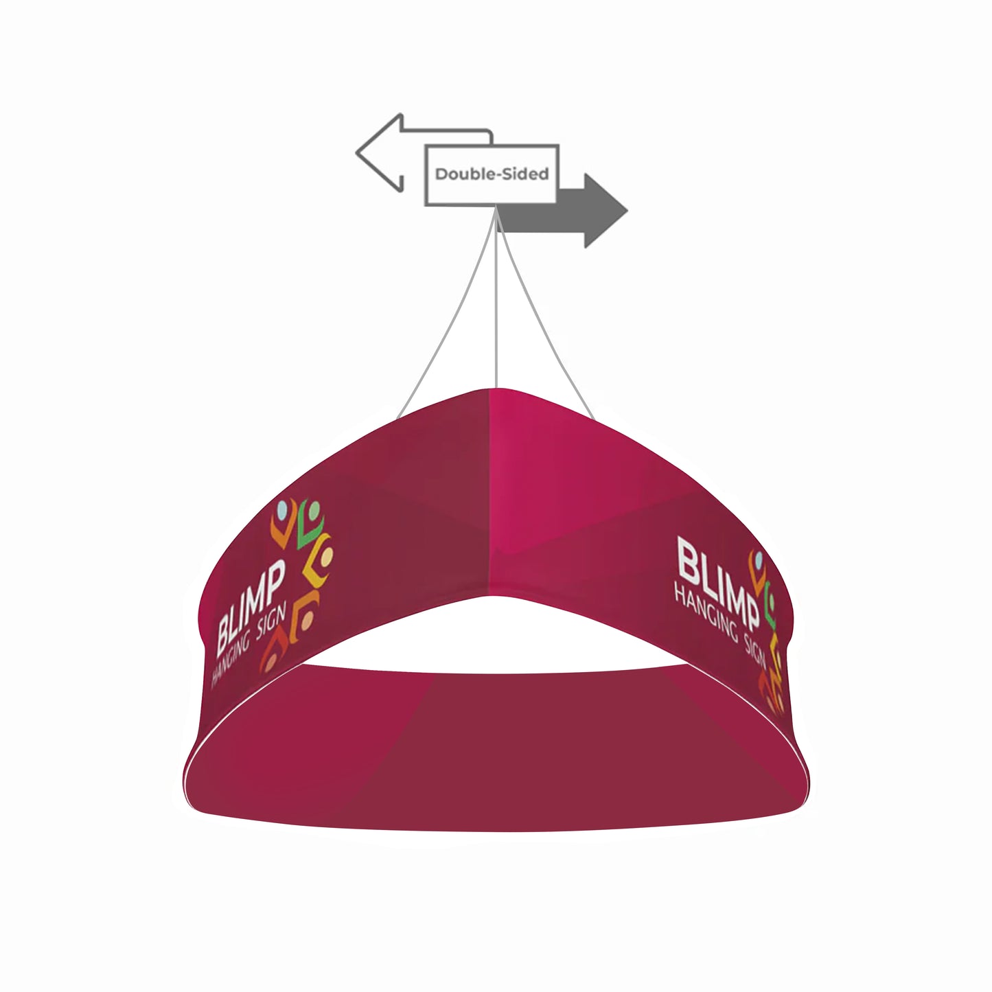 10' Curved Triangle Hanging Sign