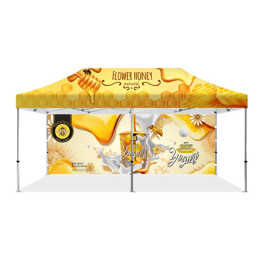 10'X20' Custom Event Tent Package with One Full Wall
