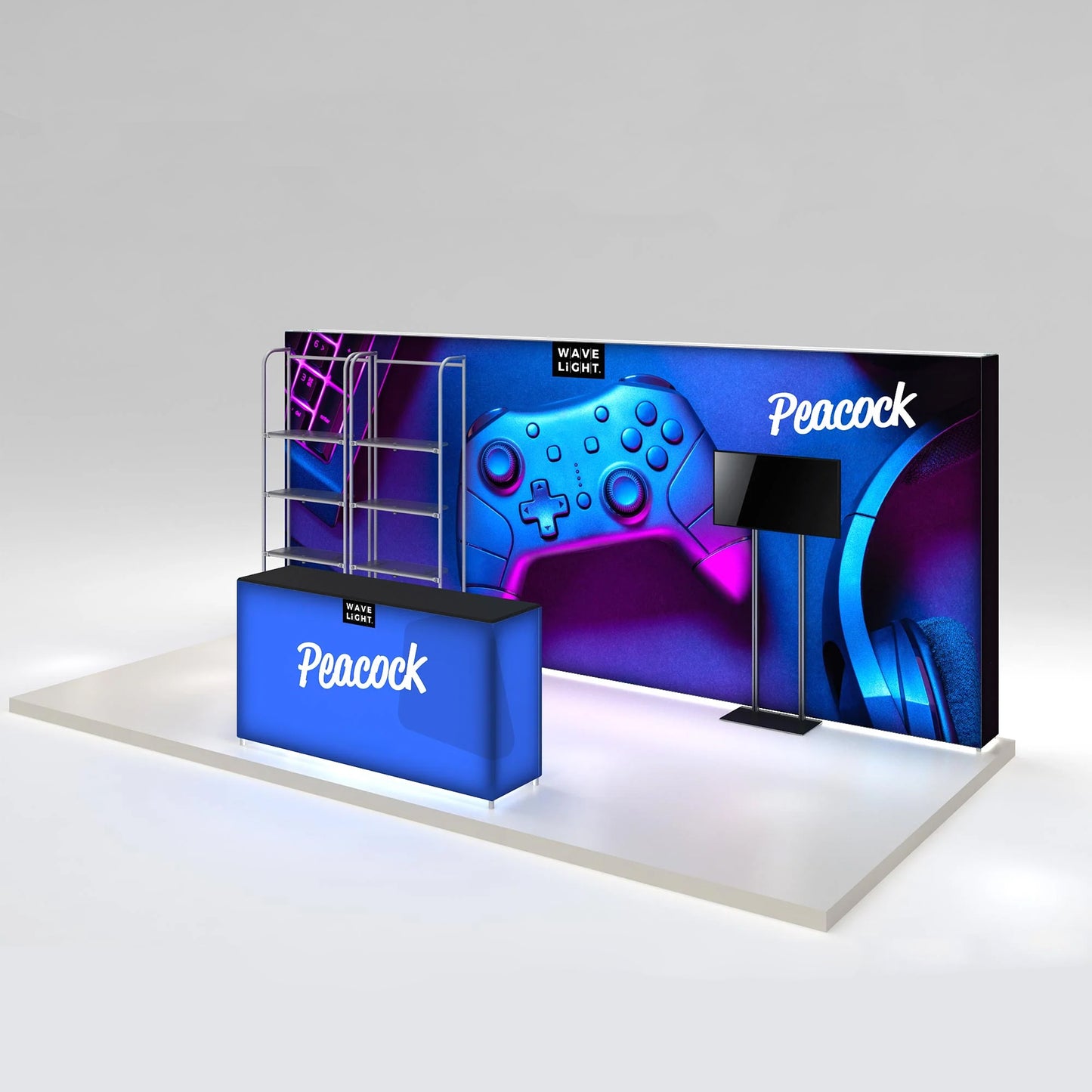 Peacock 10x20 Inline Display