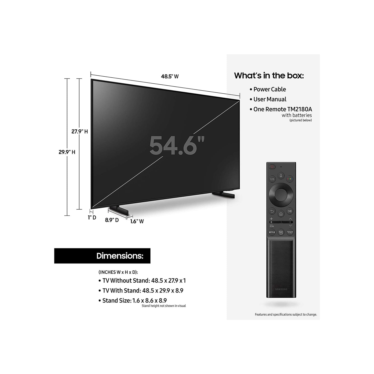Samsung 55" TV - RENTAL