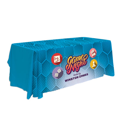 6' Antimicrobial 4-Sided Table Throw Full-Color Bleed