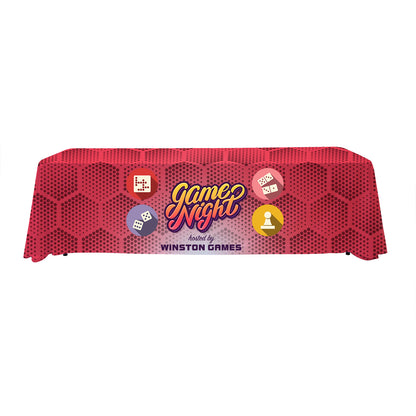 8' Antimicrobial 4-Sided Table Throw Full-Color Bleed