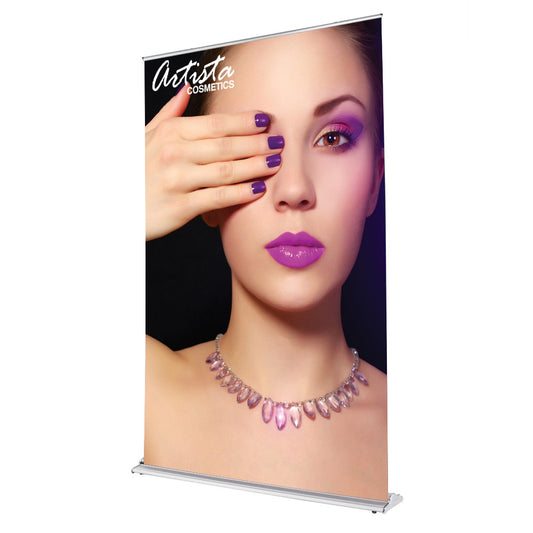 60"W x 80"H SilverStep® Retractable Banner Stand