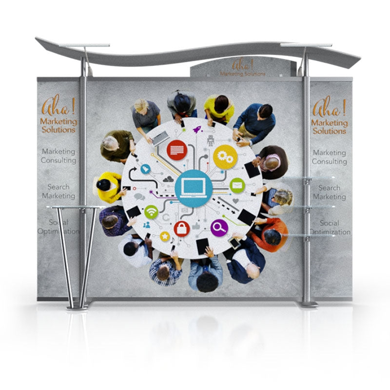 10ft Timberline™ Modular Display w/ Wave Top & Fabric Sides