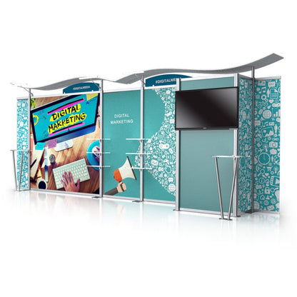 20ft Timberline™ Display with Closet Storage and Straight Side Panels