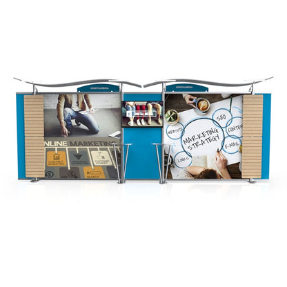 20ft Timberline™ Monitor Display Straight Fabric Sides and Slat Walls