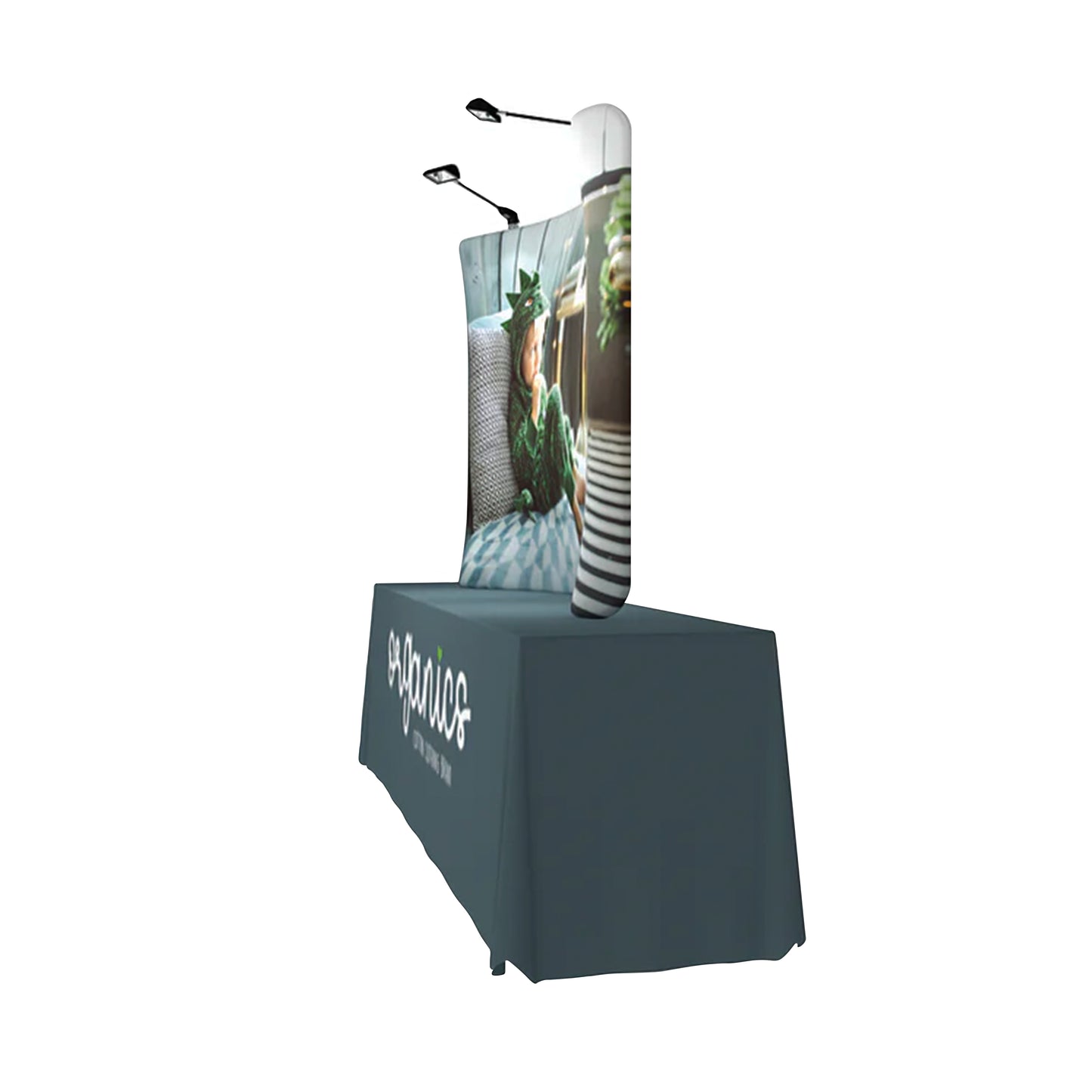 Waveline Display 8ft Curve Table Top