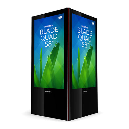 Blade Double, Trio & Quad 58" Tower - Pro 4K UHD Digital Signage Kiosk