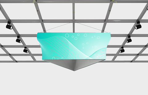 Zippa Tapered Triangle 10' x 48" Fabric Trade Show Sign