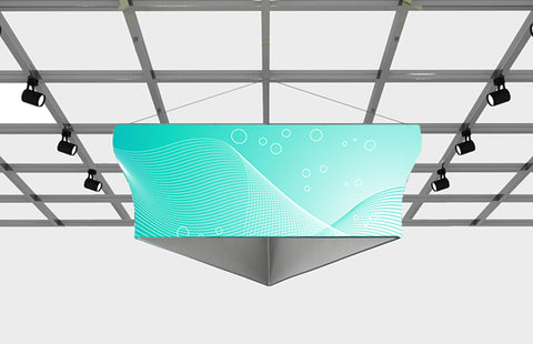 Zippa Tapered Triangle 12' x 48" Fabric Trade Show Sign