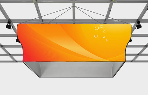 Zippa Tapered Square 14' x 48" Fabric Trade Show Hanging Sign