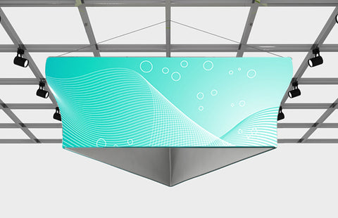 Zippa Tapered Triangle 14' x 48" Fabric Trade Show Sign