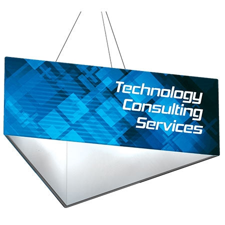 20' Triangle Hanging Sign with Outside Graphic