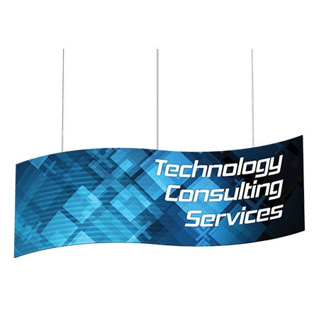 S-Curve Hanging Sign Double-Sided 8'W x 3'H