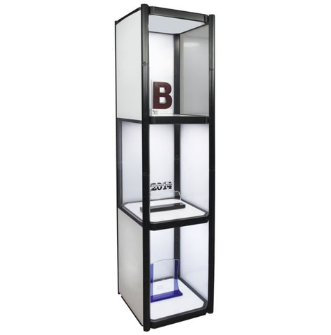 TWIST Portable Display Cabinet with 3 shelves