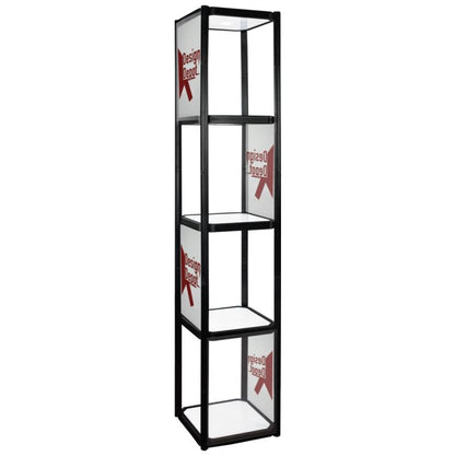 TWIST Portable Display Cabinet with 4 shelves