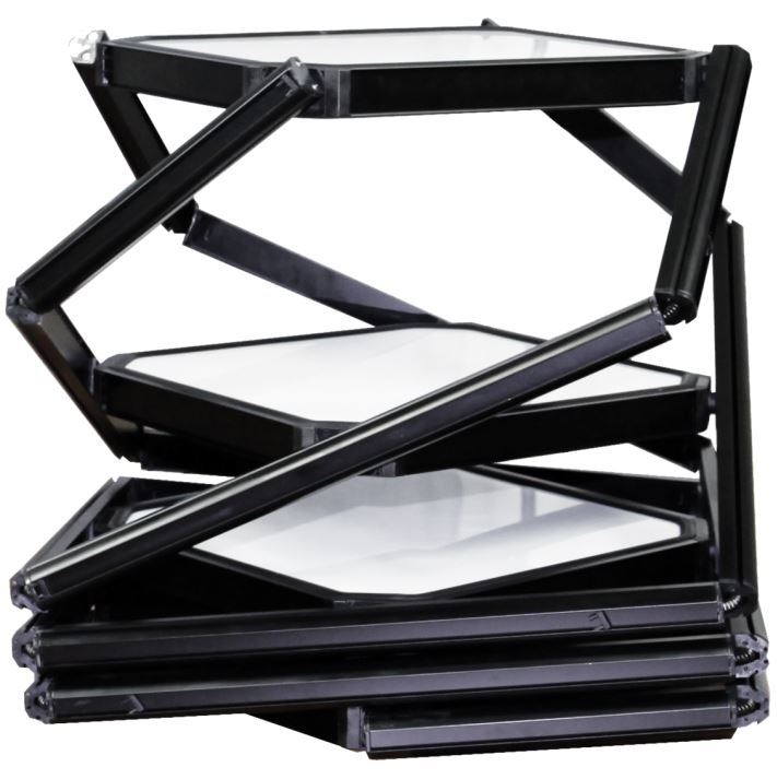 TWIST Portable Display Cabinet with 4 shelves